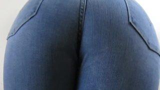 Sexy Round Ass in Jeans Need Cum On Them