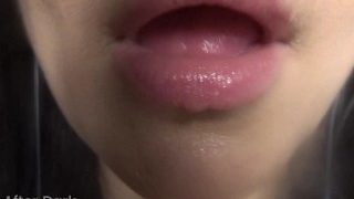 Face and Tongue Closeup ASMR Mouth Sounds and Moaning